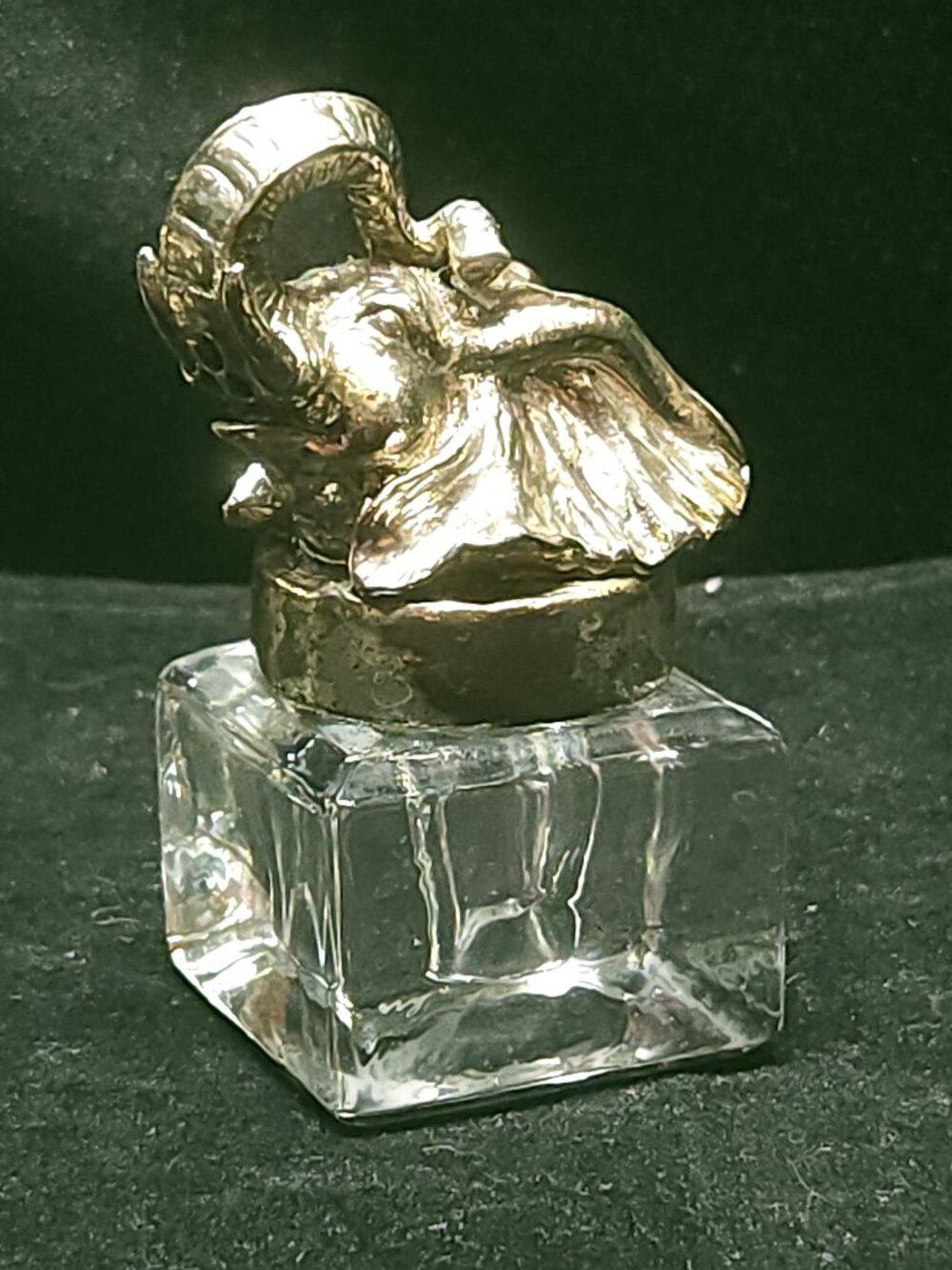 Vintage Elephant Head Glass Perfume Bottles – Set of 2